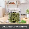 imageOggi Clear Canister with Clamp Lid 28 oz  Large Airtight Food Storage Container for Kitchen ampamp Pantry Storage of Bulk Dry Foods Including Pasta Flour Sugar Coffee Rice Tea Spices ampamp Herbs150Fluid Ounce