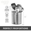 imageOggi Jumbo Stainless Steel Rotating Utensil Holder with Removable Divider  Stylish kitchen cooking utensil organizer Height 75quot