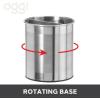 imageOggi Jumbo Stainless Steel Rotating Utensil Holder with Removable Divider  Stylish kitchen cooking utensil organizer Height 75quot