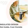 imageOggi Multigrip Stainless Steel Thermal Travel Mug  Olive 16oz with slide open lid for hot and cold beveragesBlack