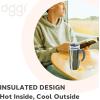 imageOggi Multigrip Stainless Steel Thermal Travel Mug  Olive 16oz with slide open lid for hot and cold beveragesOlive