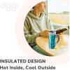 imageOggi Multigrip Stainless Steel Thermal Travel Mug  Olive 16oz with slide open lid for hot and cold beveragesPeacock