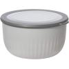 imageOggi Prep Store ampamp Serve Plastic Bowl wSeeThru Lid Dishwasher Microwave ampamp Freezer Safe 4 qt Blue wDk Blue LidLt Gray wDk Gray Lid
