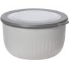 imageOggi Prep Store ampamp Serve Plastic Bowl wSeeThru Lid Dishwasher Microwave ampamp Freezer Safe 4 qt Blue wDk Blue LidLt Gray wDk Gray Lid