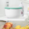 imageOggi Prep Store ampamp Serve Plastic Bowl wSeeThru Lid Dishwasher Microwave ampamp Freezer Safe 4 qt Blue wDk Blue LidWhiteAqua