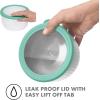 imageOggi Prep Store ampamp Serve Plastic Bowl wSeeThru Lid Dishwasher Microwave ampamp Freezer Safe 4 qt Blue wDk Blue LidWhiteAqua