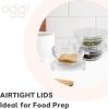 imageOggi Set of 3 x Glass Pinch Bowls  4oz with Clip Lids Ideal For Salt and Pepper Storage with Lids Condiment Bowls Mini Bowls Prep Bowls for Cooking or Mise en Place  Clear