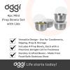 imageOggi Set of 6 Colored Pinch Bowls  45quot  114cm Diameter Ideal Salt ampamp Pepper Dip Condiments Mini Bowls Prep Bowls for Cooking Mise en Place Bowls CharcuterieWhite Lid
