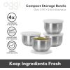 imageOggi Set of 6 Colored Pinch Bowls  45quot  114cm Diameter Ideal Salt ampamp Pepper Dip Condiments Mini Bowls Prep Bowls for Cooking Mise en Place Bowls CharcuterieWhite Lid