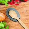imageOggi Spooner Stainless Steel Spoon Rest Holds Kitchen Utensils for Mess Free Cooking Stove Top Coffee Station Kitchen Accessories Utensil Rest Blue 525 inch by 35 inch 76355Warm Gray