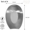 imageOggi Spooner Stainless Steel Spoon Rest Holds Kitchen Utensils for Mess Free Cooking Stove Top Coffee Station Kitchen Accessories Utensil Rest Blue 525 inch by 35 inch 76355Stainless Steel  Set of 4