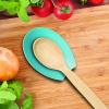 imageOggi Spooner Stainless Steel Spoon Rest Holds Kitchen Utensils for Mess Free Cooking Stove Top Coffee Station Kitchen Accessories Utensil Rest Blue 525 inch by 35 inch 76355Turquoise