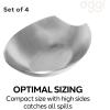 imageOggi Spooner Stainless Steel Spoon Rest Holds Kitchen Utensils for Mess Free Cooking Stove Top Coffee Station Kitchen Accessories Utensil Rest Blue 525 inch by 35 inch 76355Stainless Steel  Set of 4