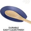 imageOggi Spooner Stainless Steel Spoon Rest Holds Kitchen Utensils for Mess Free Cooking Stove Top Coffee Station Kitchen Accessories Utensil Rest Blue 525 inch by 35 inch 76355Blue