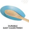imageOggi Spooner Stainless Steel Spoon Rest Holds Kitchen Utensils for Mess Free Cooking Stove Top Coffee Station Kitchen Accessories Utensil Rest Blue 525 inch by 35 inch 76355Turquoise