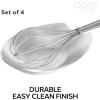 imageOggi Spooner Stainless Steel Spoon Rest Holds Kitchen Utensils for Mess Free Cooking Stove Top Coffee Station Kitchen Accessories Utensil Rest Blue 525 inch by 35 inch 76355Stainless Steel  Set of 4