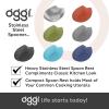 imageOggi Spooner Stainless Steel Spoon Rest Holds Kitchen Utensils for Mess Free Cooking Stove Top Coffee Station Kitchen Accessories Utensil Rest Blue 525 inch by 35 inch 76355Black