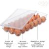 imageOggi Stackable Covered Egg Holder  Kitchen Organization Fridge Organizer Food Storage Clear Stackable Storage Bins 21 Egg Tray21 Egg Tray