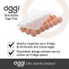 imageOggi Stackable Covered Egg Holder  Kitchen Organization Fridge Organizer Food Storage Clear Stackable Storage Bins 21 Egg Tray21 Egg Tray