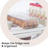 imageOggi Stackable Covered Egg Holder  Kitchen Organization Fridge Organizer Food Storage Clear Stackable Storage Bins 21 Egg Tray21 Egg Tray