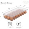 imageOggi Stackable Covered Egg Holder  Kitchen Organization Fridge Organizer Food Storage Clear Stackable Storage Bins 21 Egg Tray21 Egg Tray