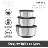 imageOggi Stainless Steel 3Piece Bowl Set with Lids 72870Stainless Steel