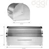 imageOggi Stainless Steel Hinged Top Bread Box for Kitchen Countertop with Bamboo Lid  Fits Multiple Large Loaves of Bread and Other Freshly Baked Goods Including Cookies Bagels Muffins Warm Gray1525 x 825 x 825 Inches