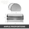 imageOggi Stainless Steel Hinged Top Bread Box for Kitchen Countertop with Bamboo Lid  Fits Multiple Large Loaves of Bread and Other Freshly Baked Goods Including Cookies Bagels Muffins Warm Gray15Inch by 714Inch by 1Inch