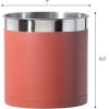 imageOggi Stainless Steel Jumbo Utensil Holder  7quot Utensil Caddy Weighted Base for Stability  Extra Large Utensil Crock and Countertop Utensil Organizer Stainless SteelBrick Red  7