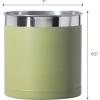 imageOggi Stainless Steel Jumbo Utensil Holder  7quot Utensil Caddy Weighted Base for Stability  Extra Large Utensil Crock and Countertop Utensil Organizer Stainless SteelOlive  7