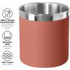 imageOggi Stainless Steel Jumbo Utensil Holder  7quot Utensil Caddy Weighted Base for Stability  Extra Large Utensil Crock and Countertop Utensil Organizer Stainless SteelBrick Red  7