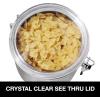 imageOggi Stainless Steel Kitchen Canister 47 fl oz Black  Airtight Clamp Lid Clear SeeThru Top  Ideal for Kitchen Storage Food Storage Pantry Storage Large Size 5quot x 6quotStainless Steel