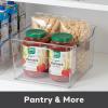 imageOggi Storage Bin With Handles  Deep 975quot x 9quot x 6quot  Ideal for Kitchen Organization Pantry Storage Fridge Organizing Clear1 Count Pack of 1