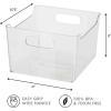 imageOggi Storage Bin With Handles  Deep 975quot x 9quot x 6quot  Ideal for Kitchen Organization Pantry Storage Fridge Organizing Clear1 Count Pack of 1