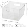 imageOggi Storage Bin With Handles  Deep 975quot x 9quot x 6quot  Ideal for Kitchen Organization Pantry Storage Fridge Organizing Clear1 Count Pack of 2