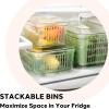imageOggi Store Fresh Veggie Bin Kitchen Organization Refrigerator Organizer Bins Food Storage Containers Vegetable Storage Clear1225 x 8 x 4