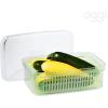 imageOggi Store Fresh Veggie Bin Kitchen Organization Refrigerator Organizer Bins Food Storage Containers Vegetable Storage Clear1225 x 8 x 4