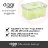 imageOggi Store Fresh Veggie Bin Kitchen Organization Refrigerator Organizer Bins Food Storage Containers Vegetable Storage ClearClear 1225 x 8 x 6