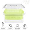 imageOggi Store Fresh Veggie Bin Kitchen Organization Refrigerator Organizer Bins Food Storage Containers Vegetable Storage ClearClear 1225 x 8 x 6