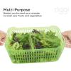 imageOggi Store Fresh Veggie Bin Kitchen Organization Refrigerator Organizer Bins Food Storage Containers Vegetable Storage ClearClear 1225 x 8 x 6