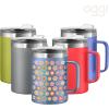 imageOggi ThermoMug Stainless Steel Insulated Mug Double Wall Vacuum Insulated wHandle ampamp Lid Coffee Cup Camping Mug Travel Thermos 14oz420ml Happy FlowersHappy Flowers