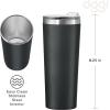imageOggi ThermoTumbler Insulated Tumbler Thermal Travel Mug 24Ounce Gray 817010Black