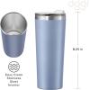 imageOggi ThermoTumbler Insulated Tumbler Thermal Travel Mug 24Ounce Gray 817010Blue