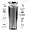 imageOggi ThermoTumbler Insulated Tumbler Thermal Travel Mug 24Ounce Gray 817010Blue