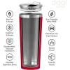 imageOggi ThermoTumbler Insulated Tumbler Thermal Travel Mug 24Ounce Gray 817010Red