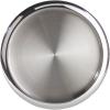 imageOGGI Round Tray Steel 14quot  Ideal Coffee Table Decorative Tray Tea and Bar Serving Tray Stainless SteelStainless Steel