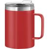 imageOGGI ThermoMug Stainless Steel Insulated Mug Double Wall Vacuum Insulated wHandle ampamp Lid Coffee Cup Camping Mug Travel Thermos 14oz420ml RedRed