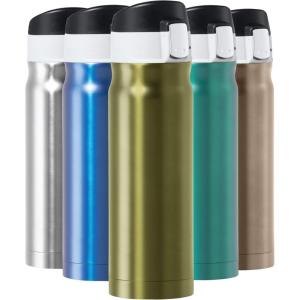 imageOGGI Caliber Stainless Steel Travel Water Bottle Insulated Coffee Mug Metal Water Bottle Sports Bottle Water Flask Travel Bottles 17oz PeacockOlive