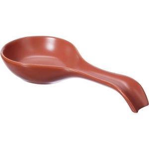 imageOGGI Ceramic Spoon Rest Spoon Rest for Stove Top Spoon Holder for Countertop Kitchen Decor for Counter Coffee Bar Accessories WhiteBrick Red