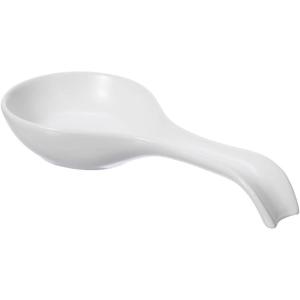imageOGGI Ceramic Spoon Rest Spoon Rest for Stove Top Spoon Holder for Countertop Kitchen Decor for Counter Coffee Bar Accessories WhiteWhite